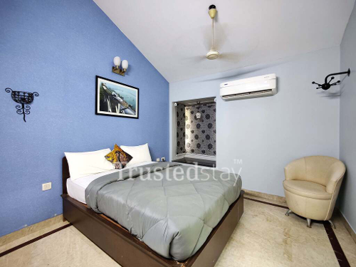 TrustedStay Service Apartments in Ramapuram, Chennai - Master Bedroom